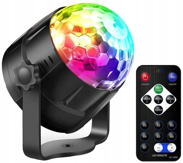 

Reflektor Kolorofon Led Rgb Stelaż Disco projektor
