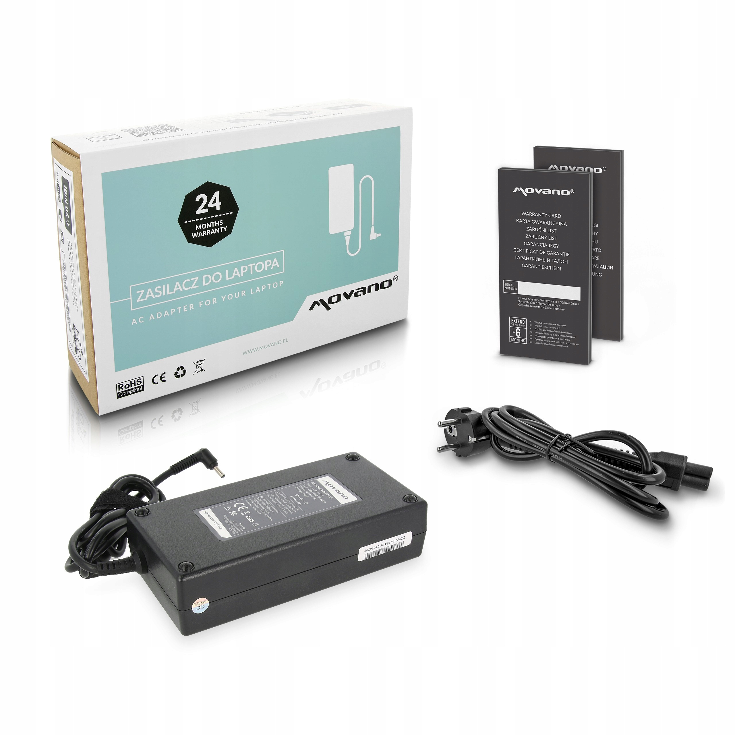 Napájecí adaptér Movano 19v 7.7a (4.0x1.35) 150W pro Asus