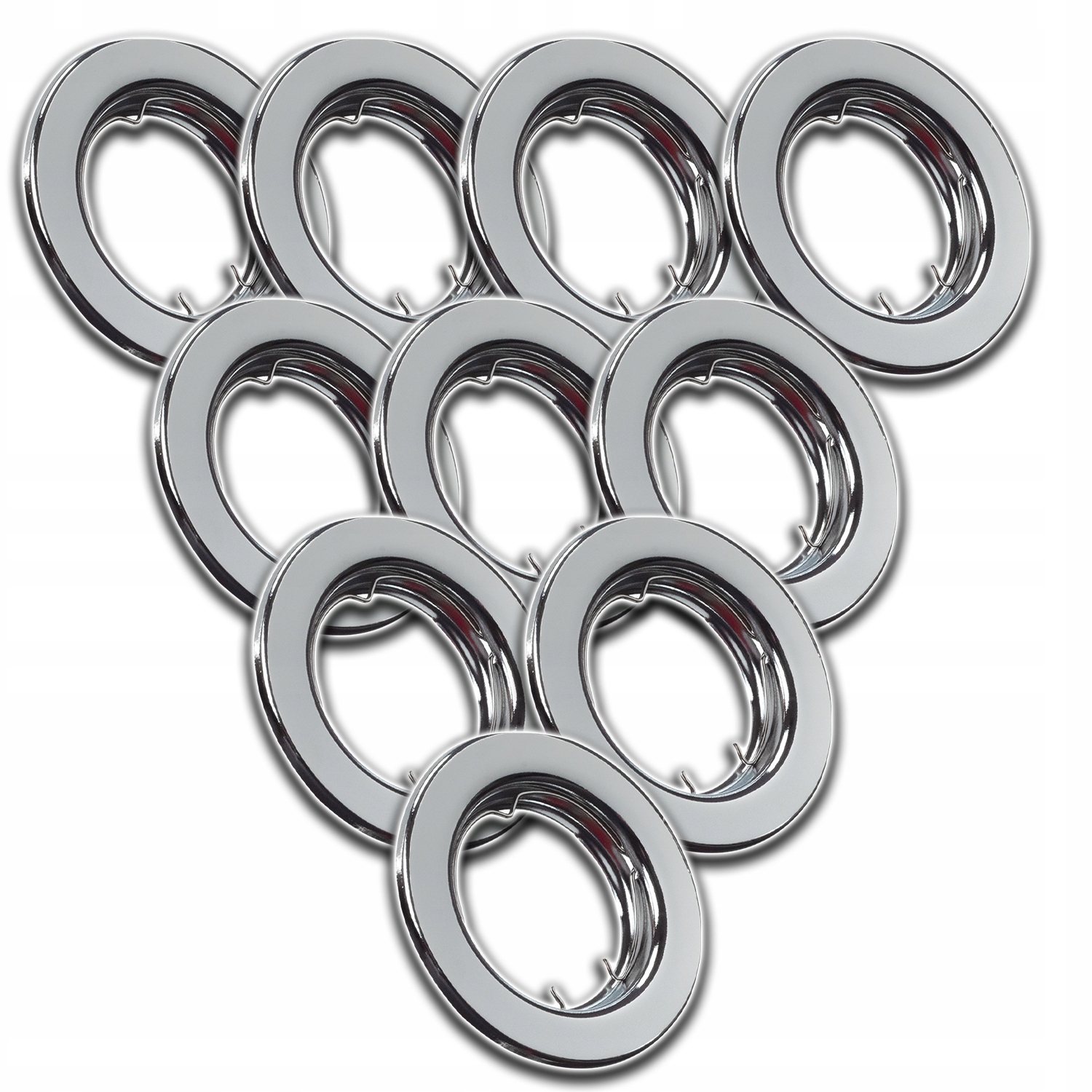 10xHLINÍKOVÉ Stropní Svítidlo Halogen Kruhové Očko Na Strop Chrom