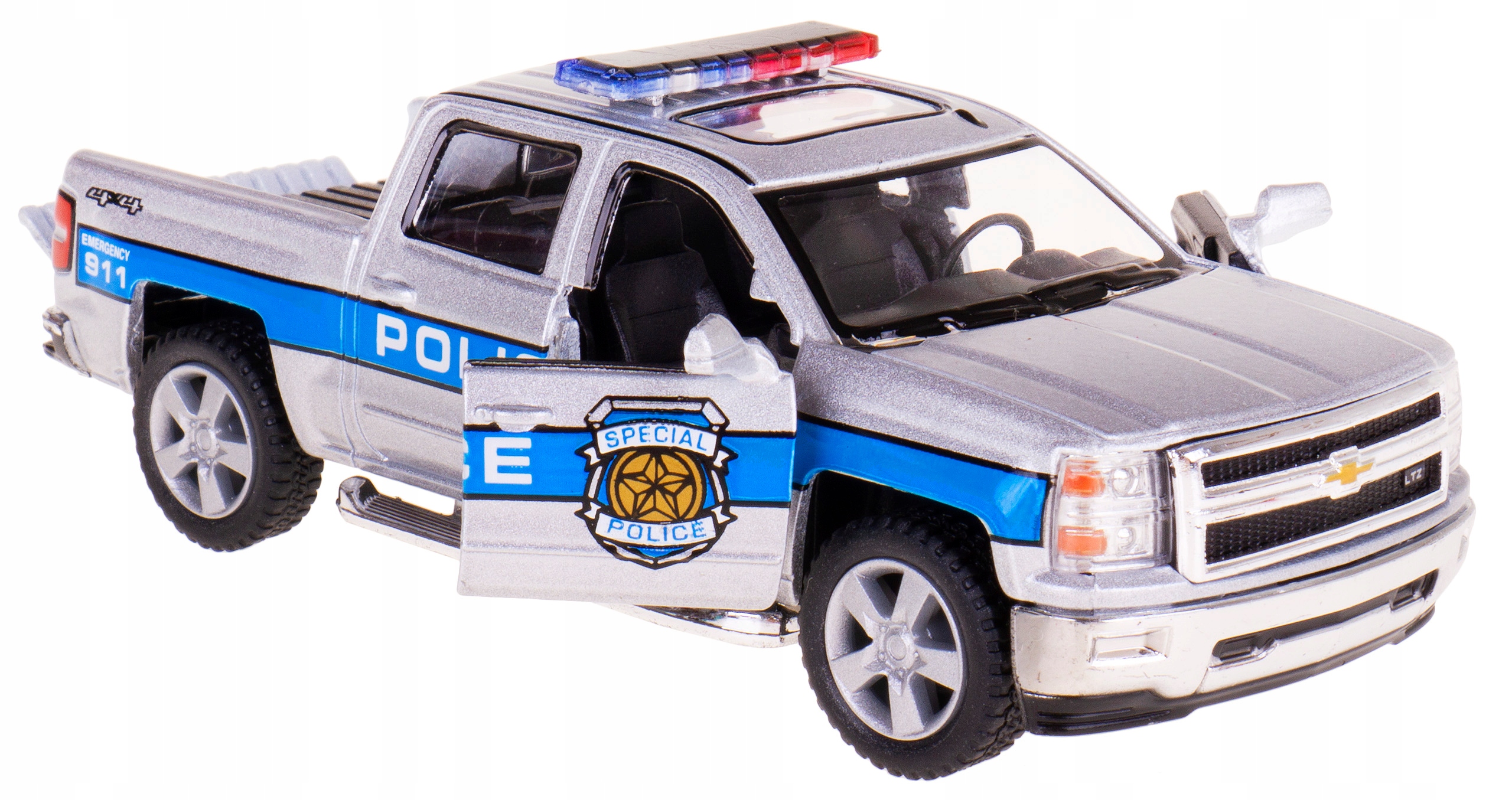 

Chevrolet Silverado Policja Model Metal Kinsmart