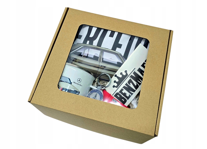Zestaw prezentowy Mercedes W123 T-shirt, kubek, brelok i inne