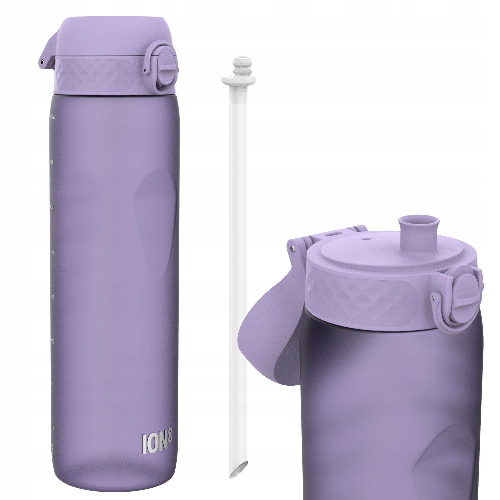 Bidon Ze Słomką Rurką Sportowy Ustnik Siłownia Fitness ION8 1 L