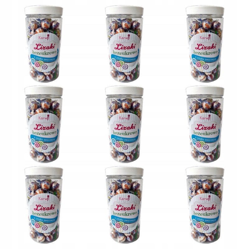 Karwit Lízátka bez cukru s ovocnou příchutí 80 ks x 8 g X9