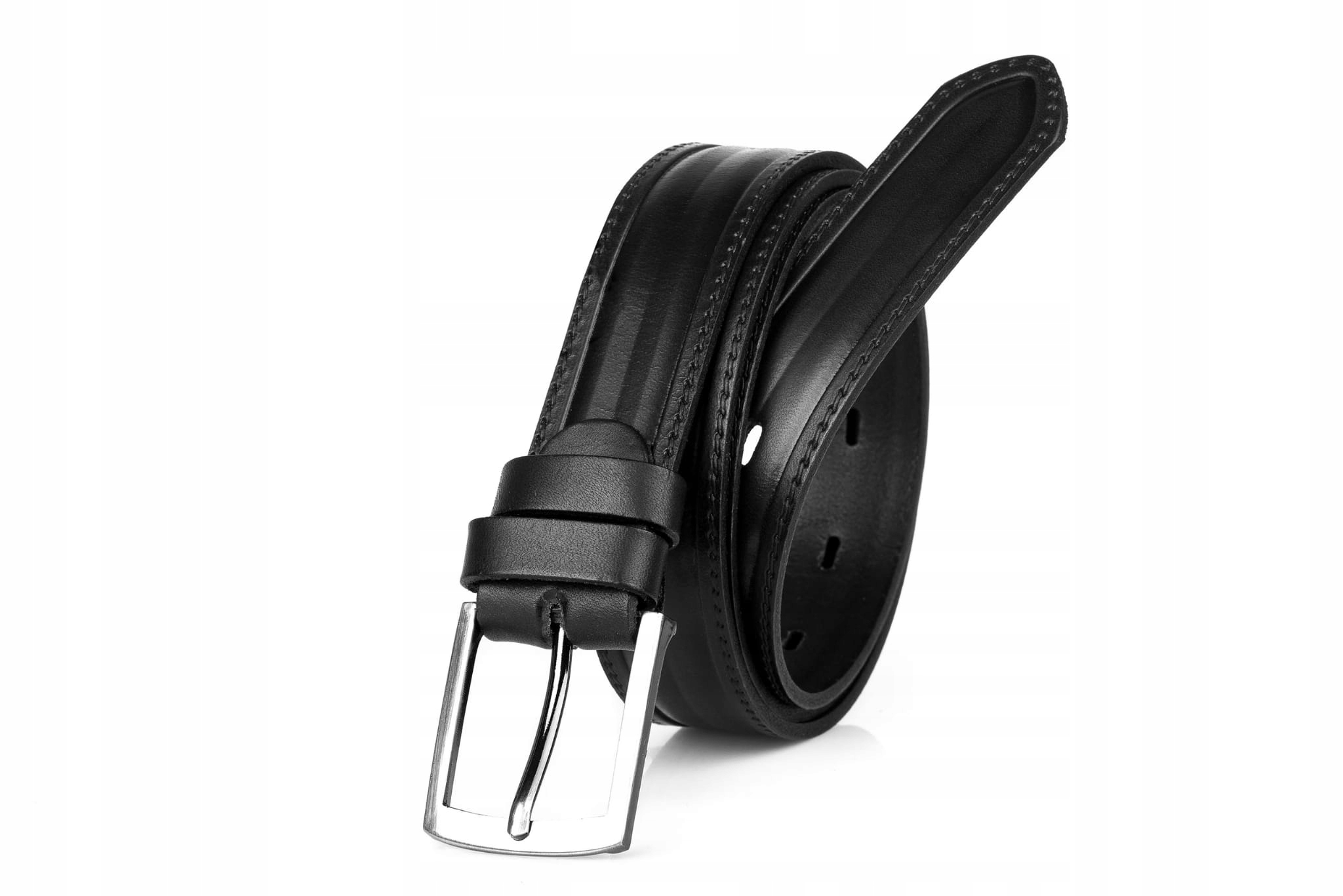 

Pasek męski skórzany klasyczny czarny 3/110 cm