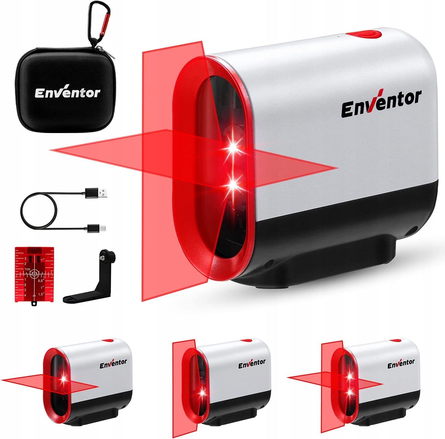 

Laser krzyżowy 35 m 0,3 mm/m, Enventor Magnes