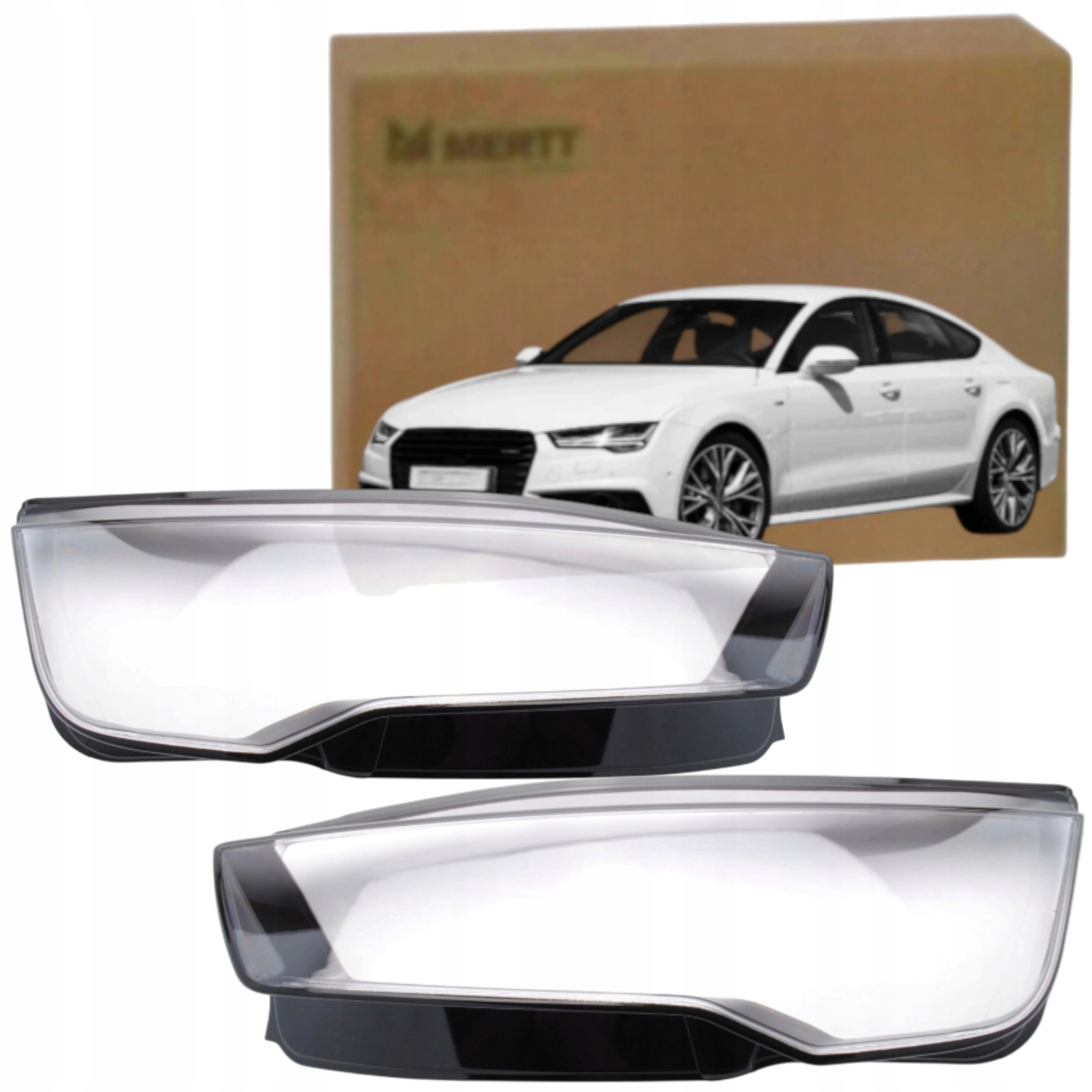 Audi A7 S7 RS7 4G 2014-2018 Klosz Levá Pravá sklo reflektoru lampa Komplet