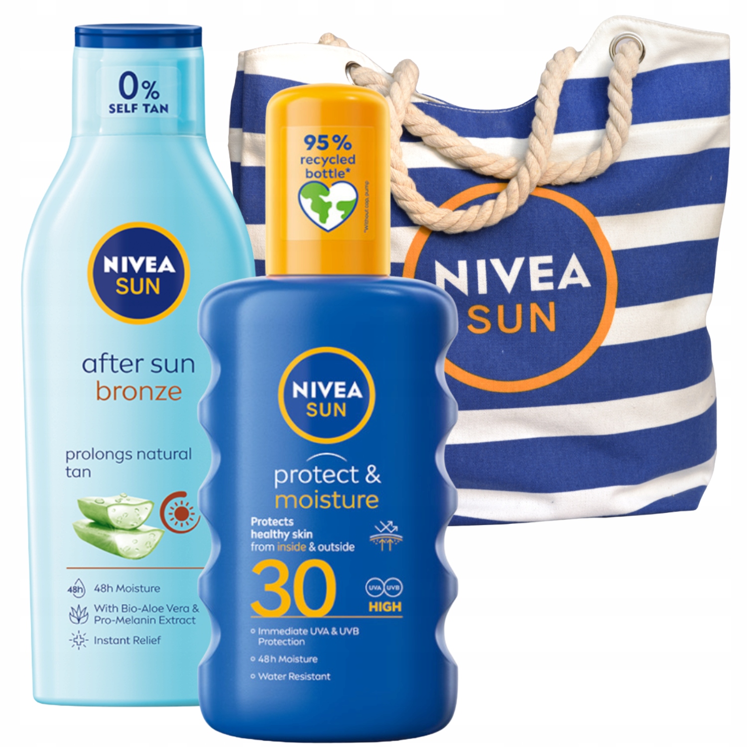 Nivea Sun Sprej na opalování SPF30+ Balzám prodlužující opálení +dárek