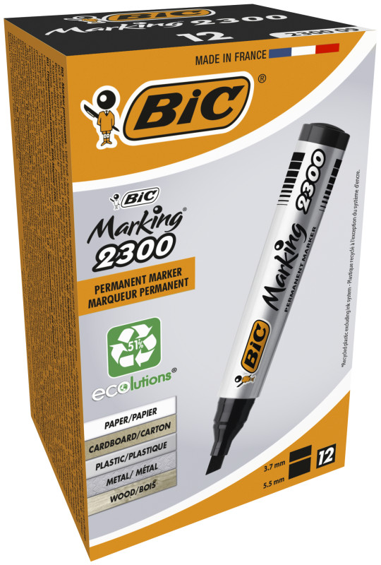 

Marker permanentny Bic 2300 czarny ścięty [12]