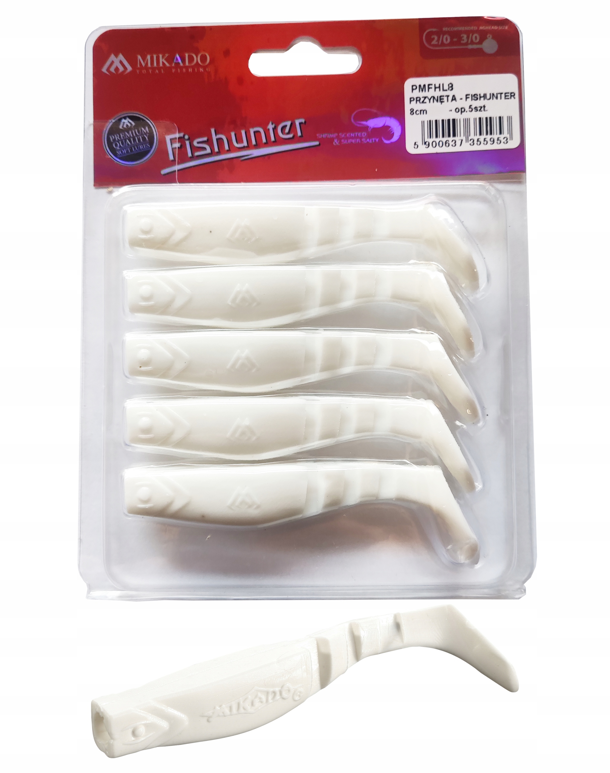 

Mikado Przynęta kopyto Fishunter 8cm 02T 5 sztuk