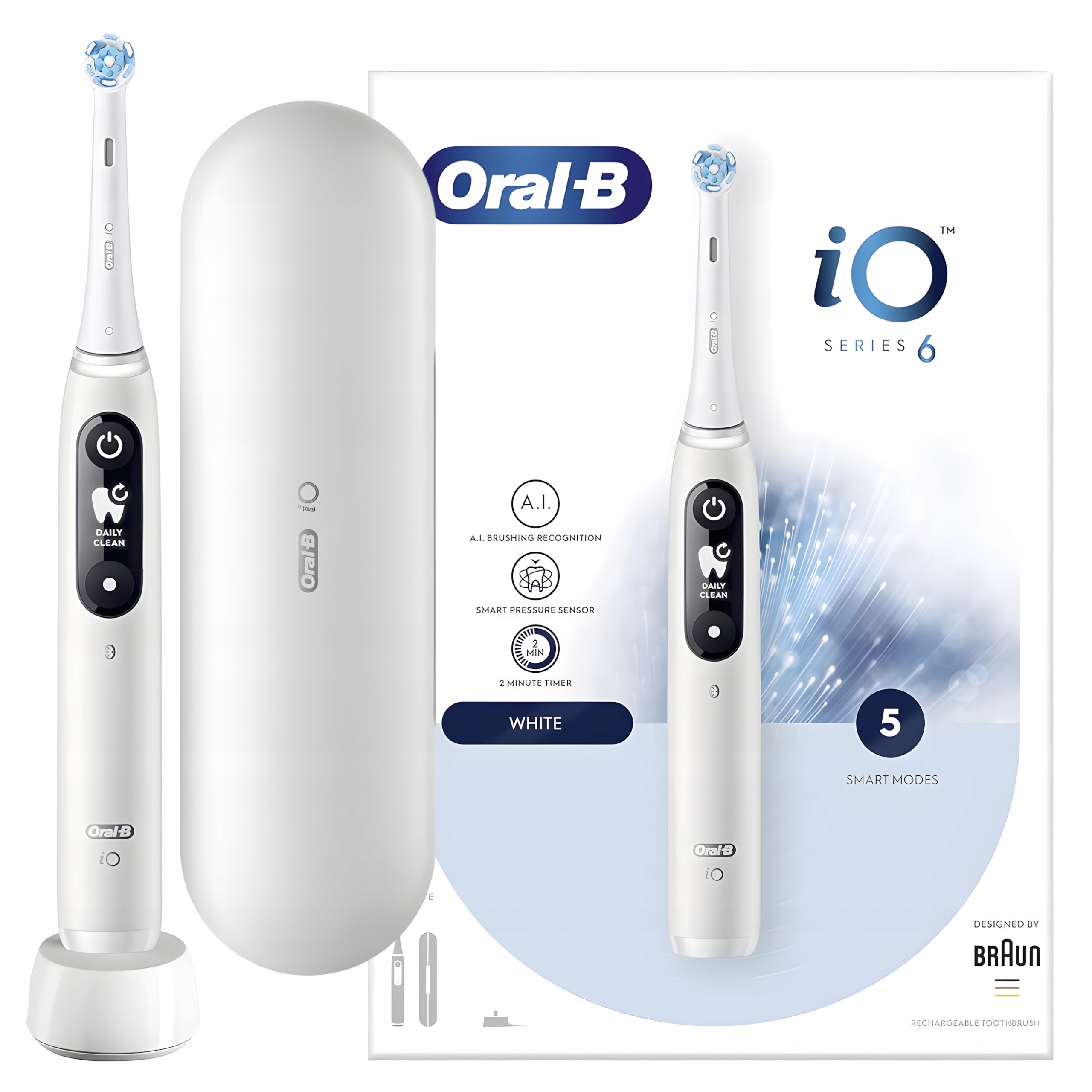 Szczoteczka Magnetyczna do Zębów Oral-B iO Series 6 White z Etui