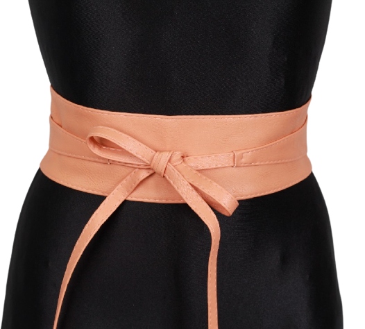 

Pasek Damski Szeroki Wiązany Łososiowy