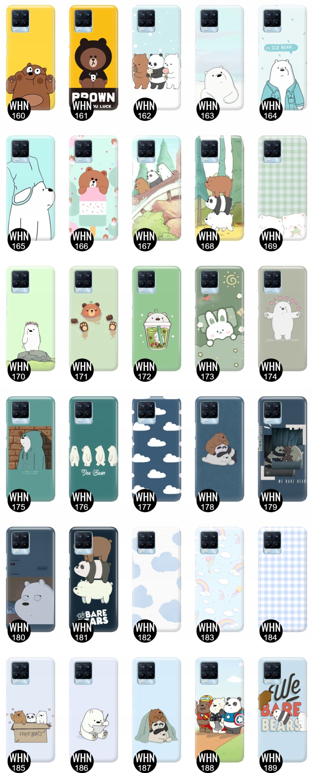 Etui do REALME 8 PRO Case We Bare BEARS Top Wzory Typ plecki