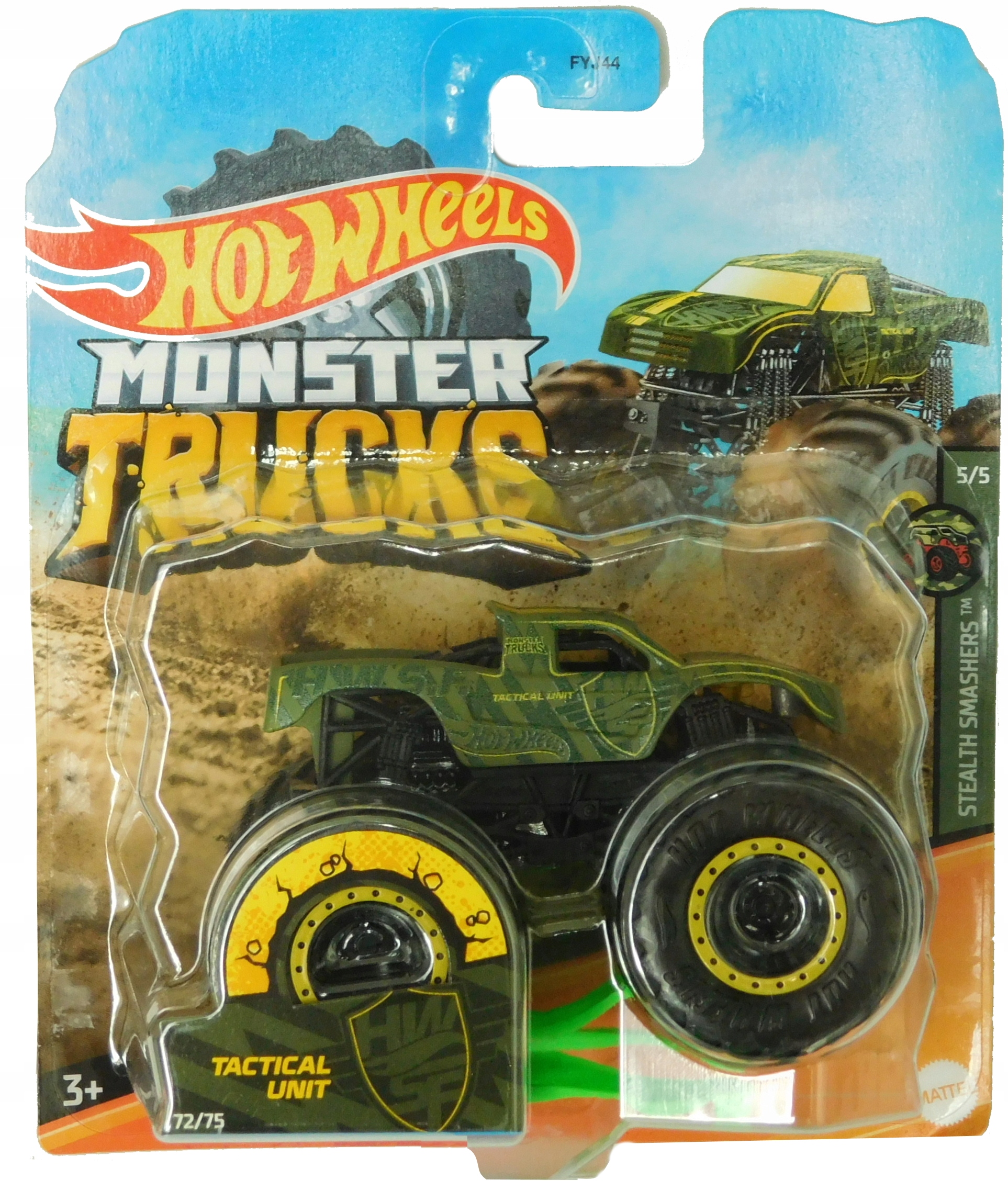 HOT WHEELS MONSTER TRUCKS TACTICAL + WRAK GJF13
