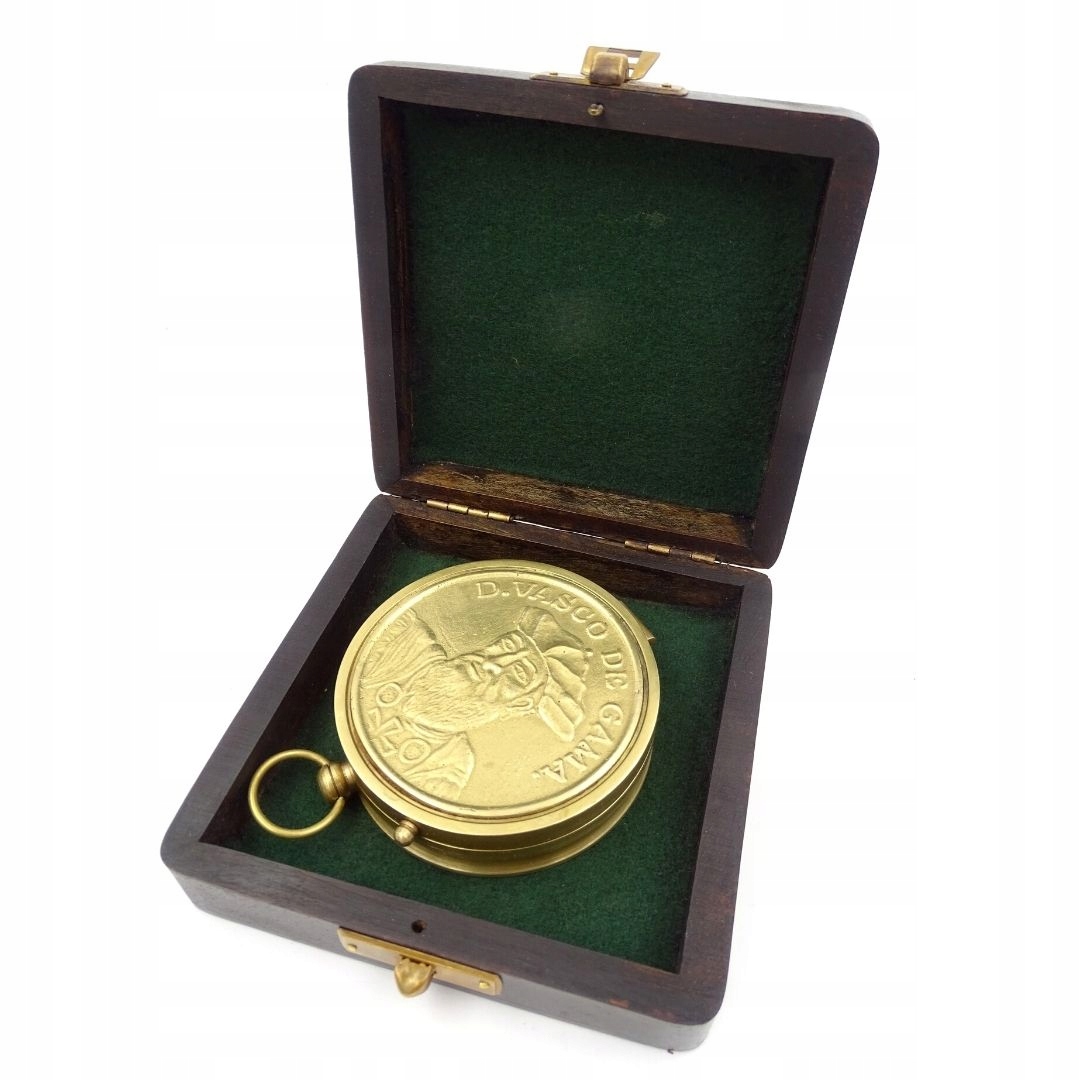 KOMPAS ZEGAR SŁONECZNY MOSIĄDZ PREZENT PODRÓŻNIKa Linijka brak