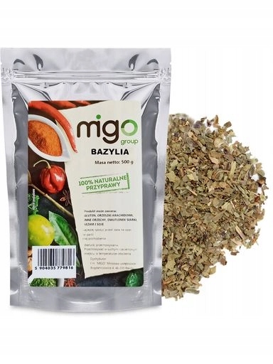 Levně 6 x MIGOgroup, Bazalka, přírodní koření – 500 g – MIGOgroup