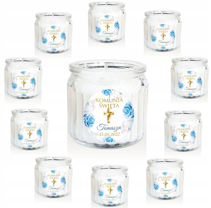 10 szt. Świeczka Podziękowanie KOMUNIA Świeca