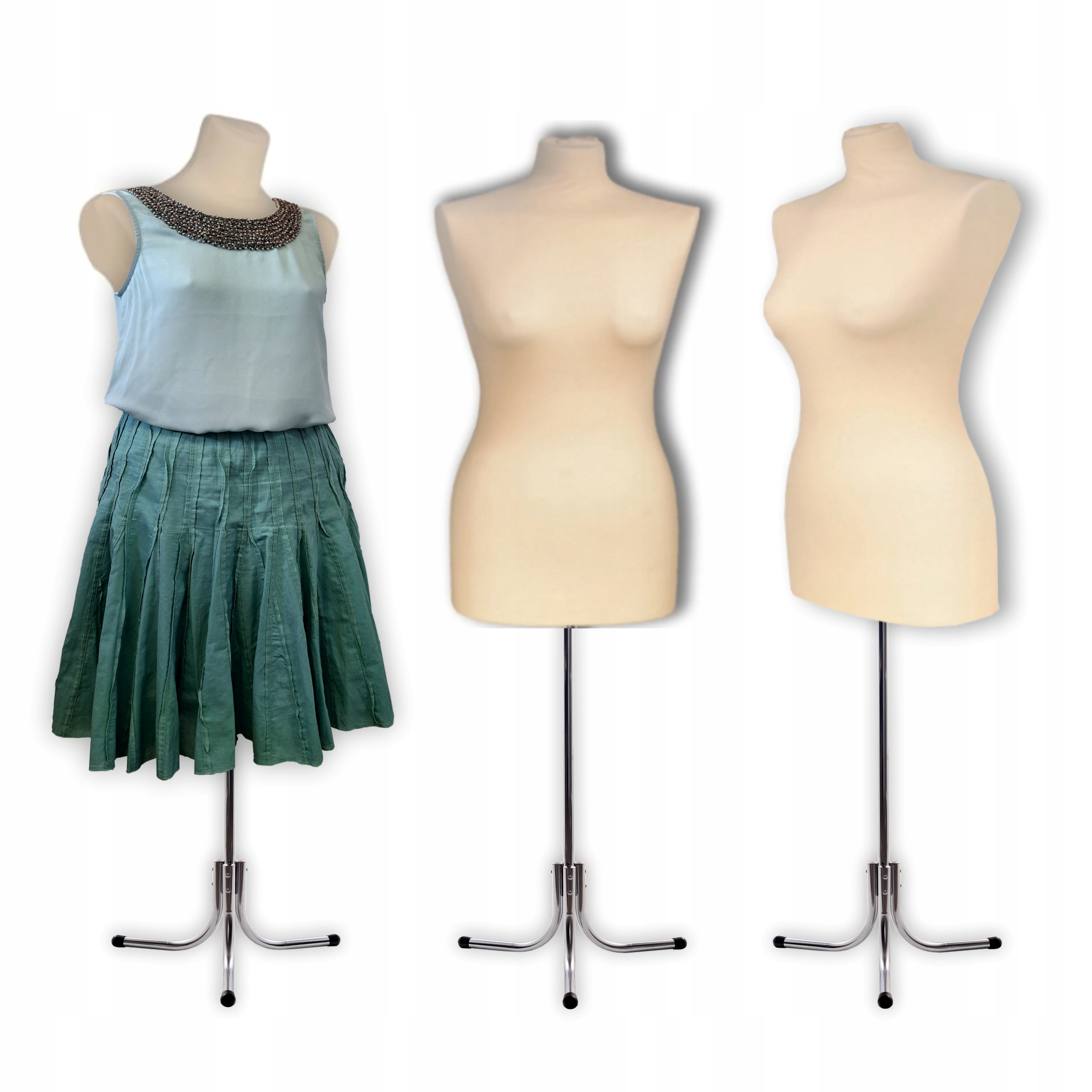 Manekin Krawiecki Damski Ekspozycyjny Metalowa Noga 36/38 Koszulka MIX