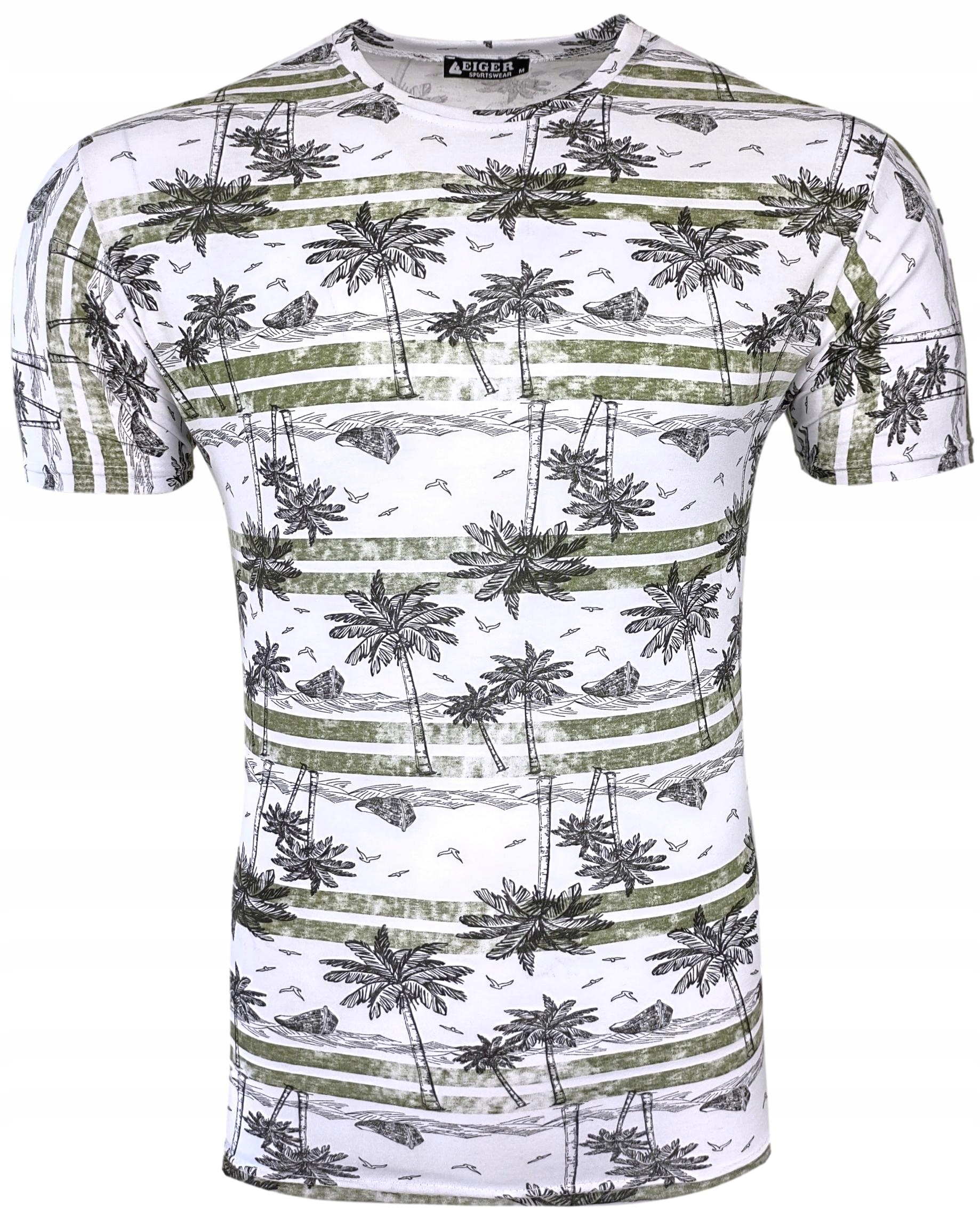 

Koszulka Męska T-shirt Print Palmy T1079 r. L
