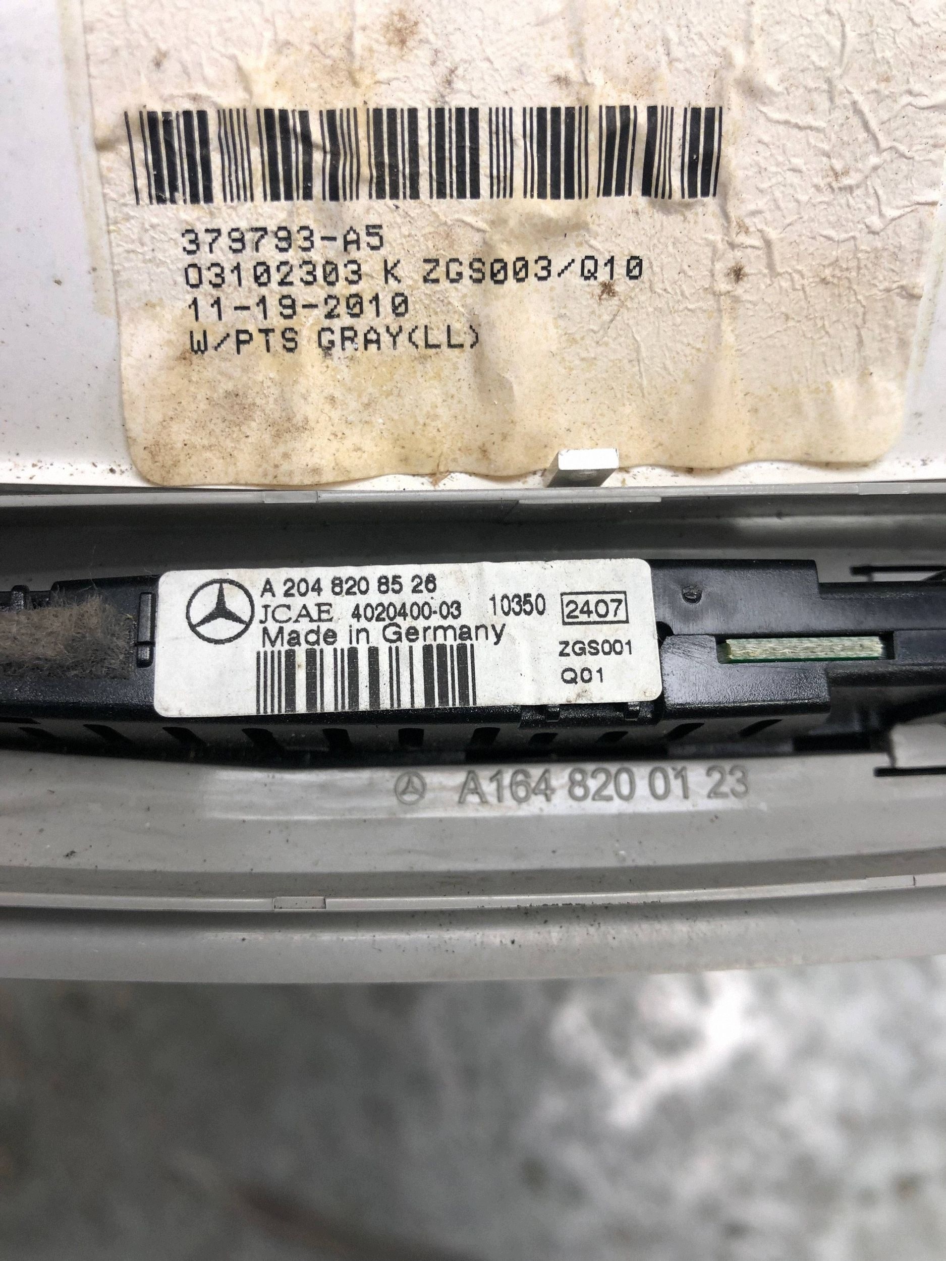 light display PDC MERCEDES ML W164 A1648200123