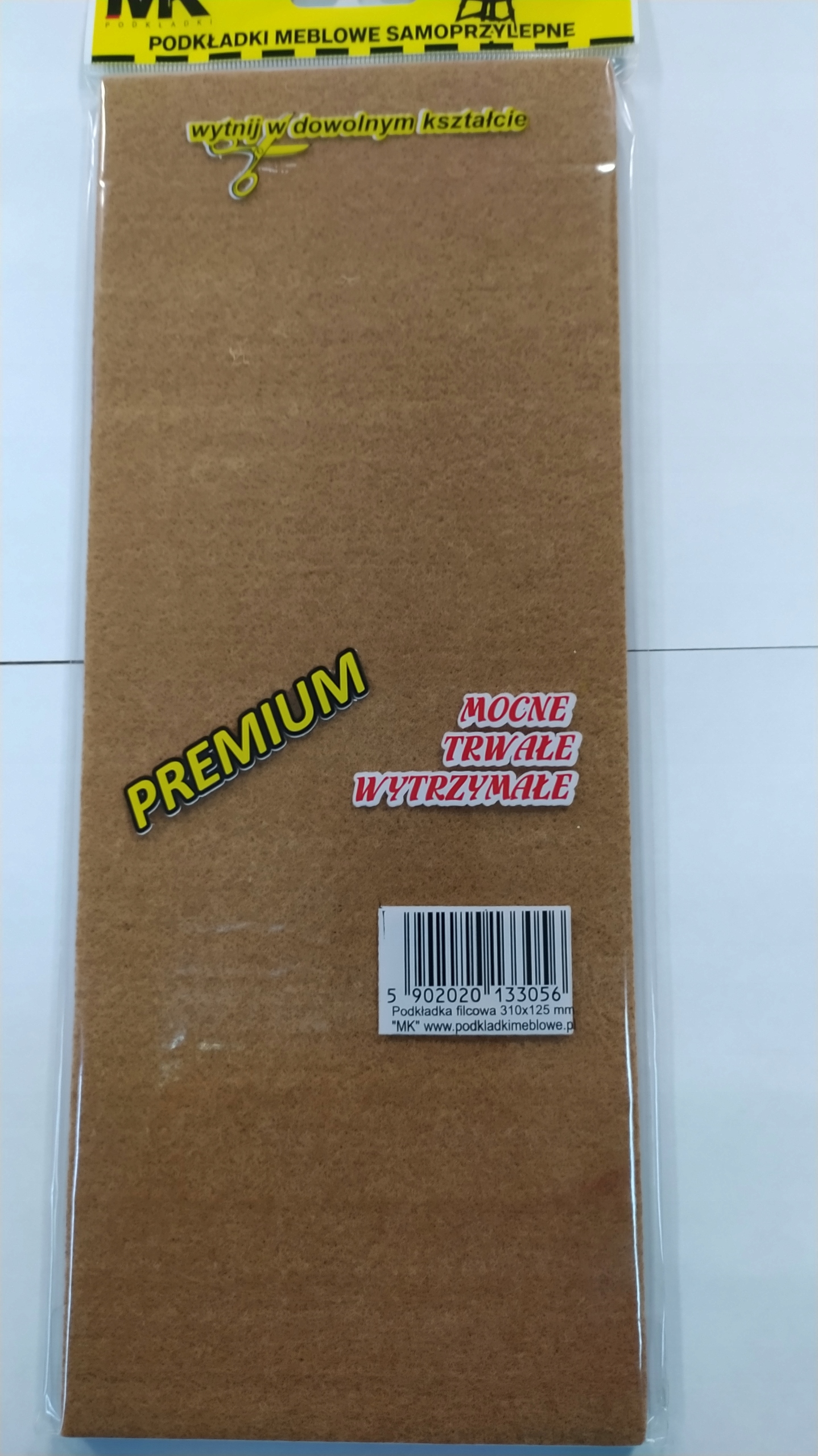 Podkładki filcowe MK premium brązowe 310x125mm