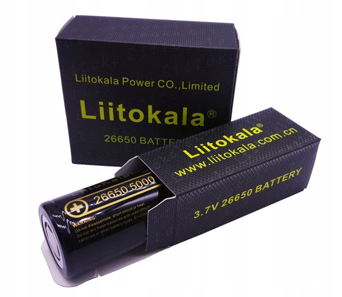 Ogniwo 26650 Li-Ion LiitoKala Lii-50A 5000mAh 3.7V Symbol baterii 18650