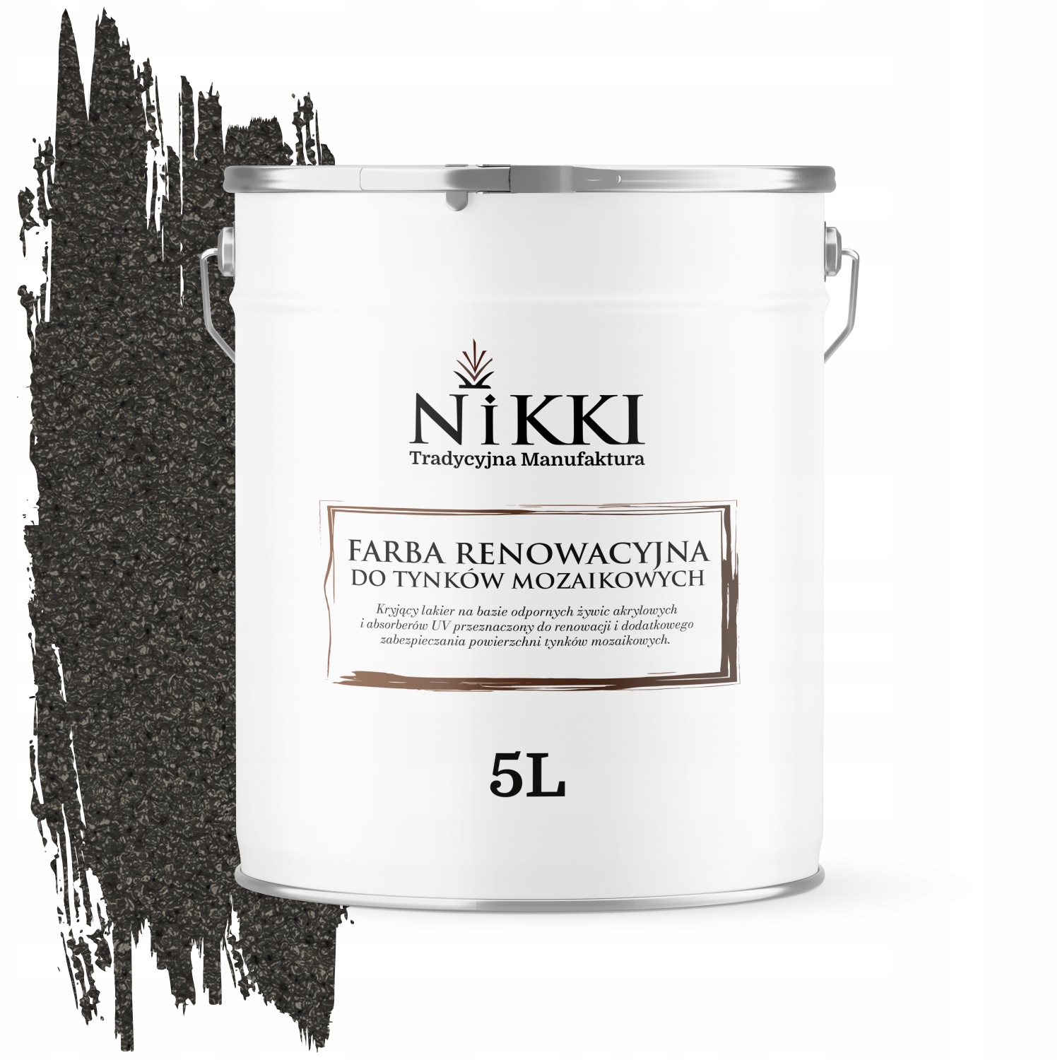 Renovačná farba na mozaikovú omietku 5L Obnova Šedá Tmavá RAL7022