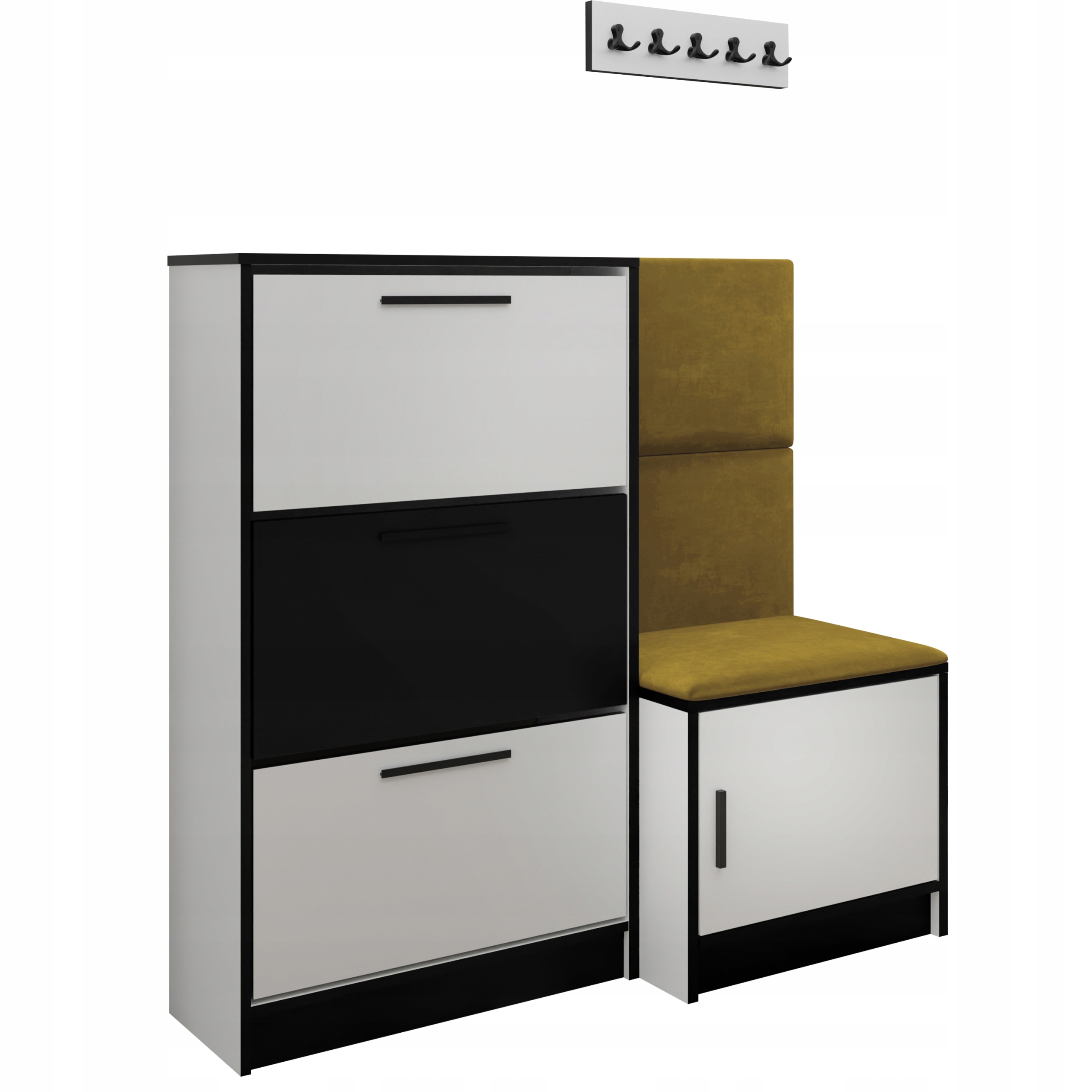 Sada Koli botník a sedák bílá žlutá tkanina