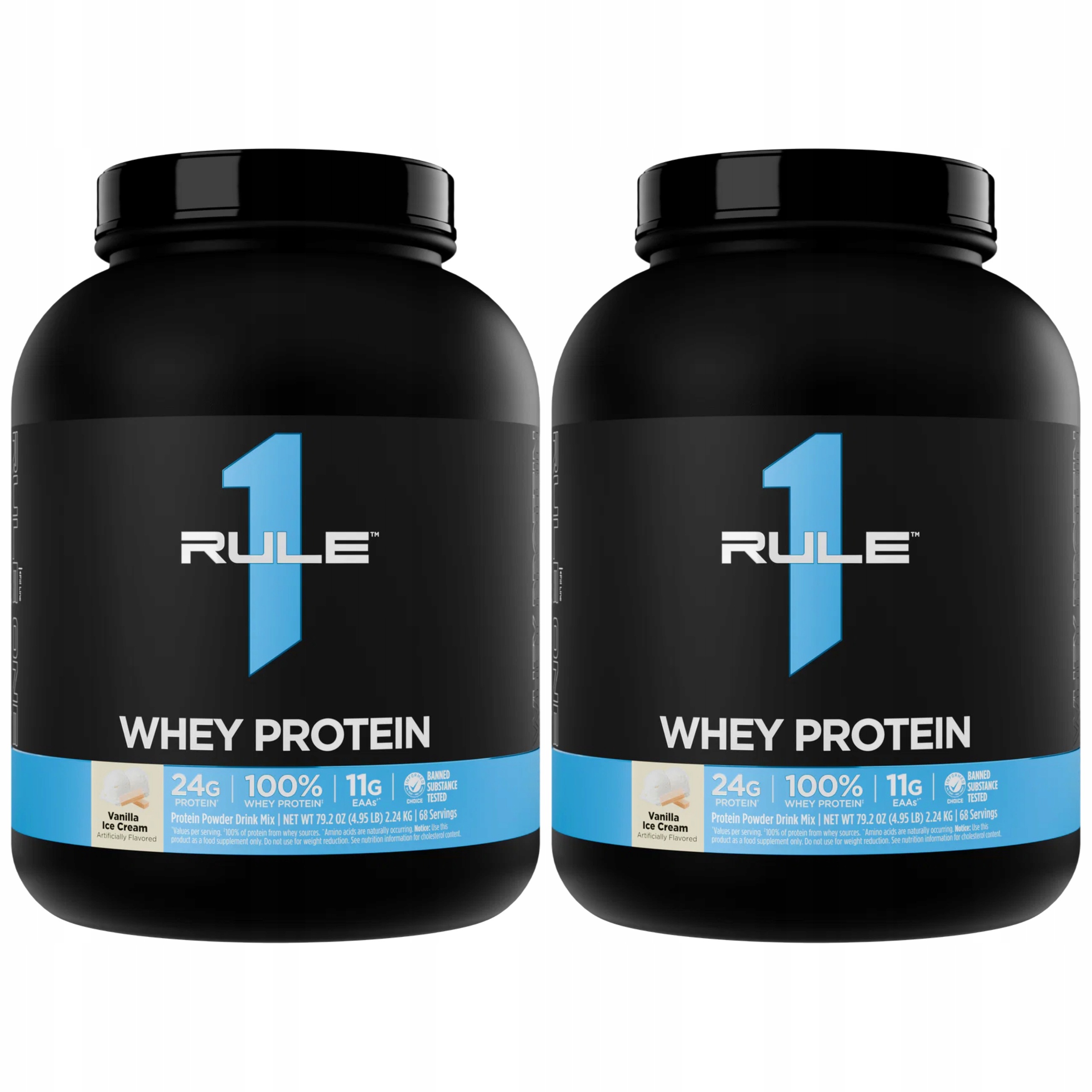 2x Hydrolyzovaný protein Izolát Whey Protein 220 g Wpc Wph Wpi Vanilka Rule1 R1