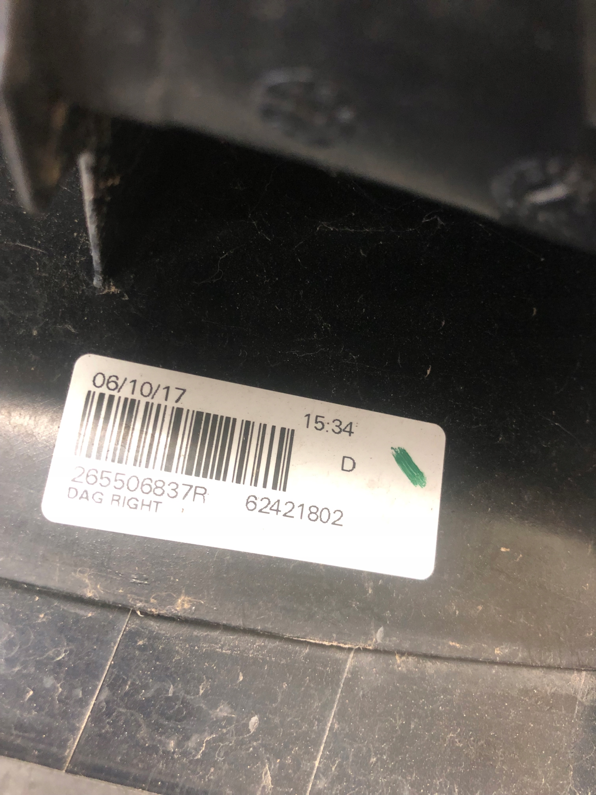 light right rear part DACIA DUSTER and LIFT 265506837R