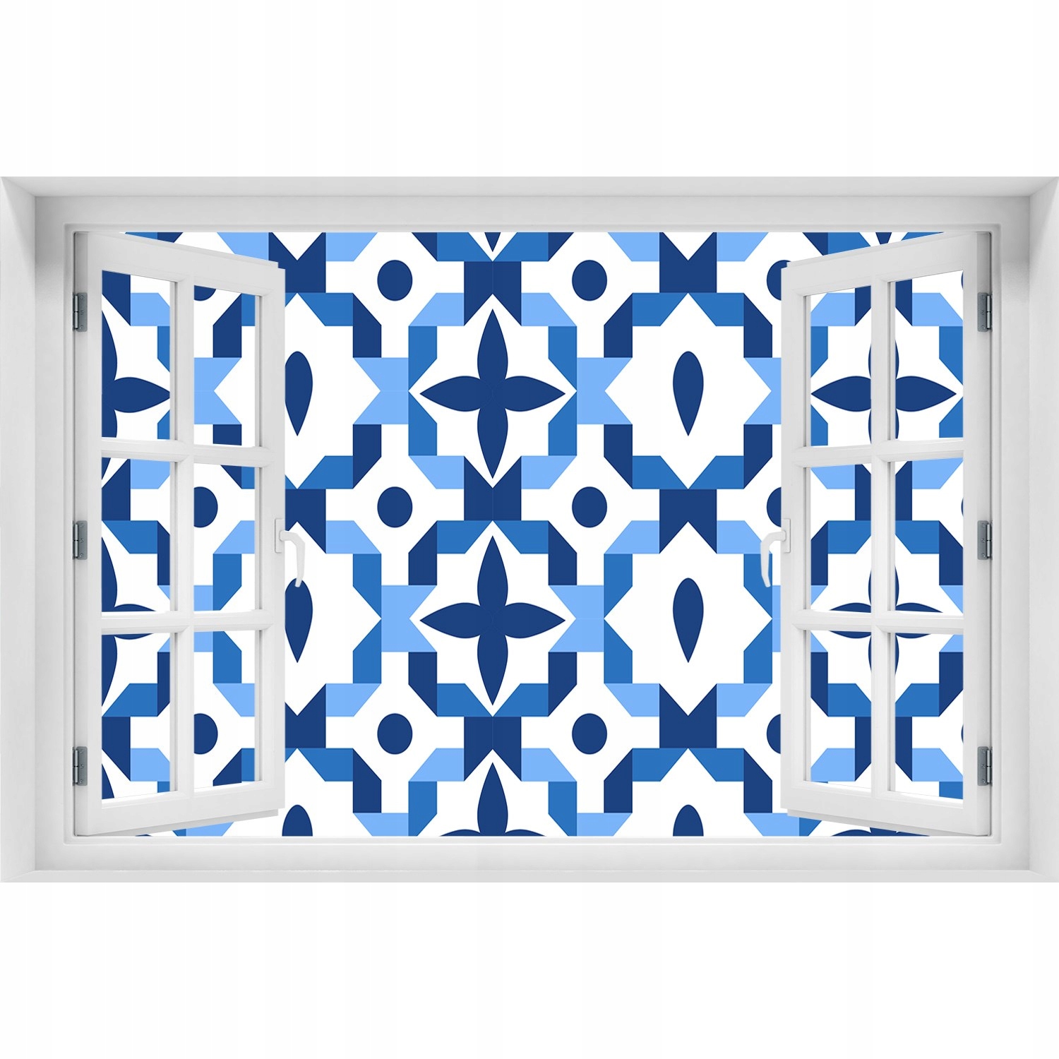 

3D Okno Naklejka na ścianę Geometryczne tło 90x60