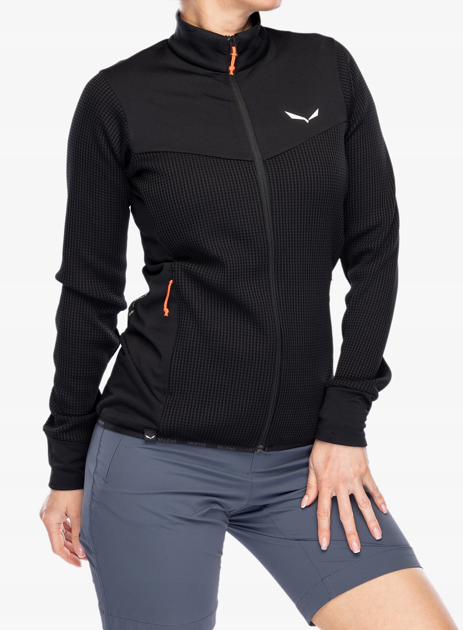 Bunda Salewa mikina Waffle Hyb Pl černá 36 (s)