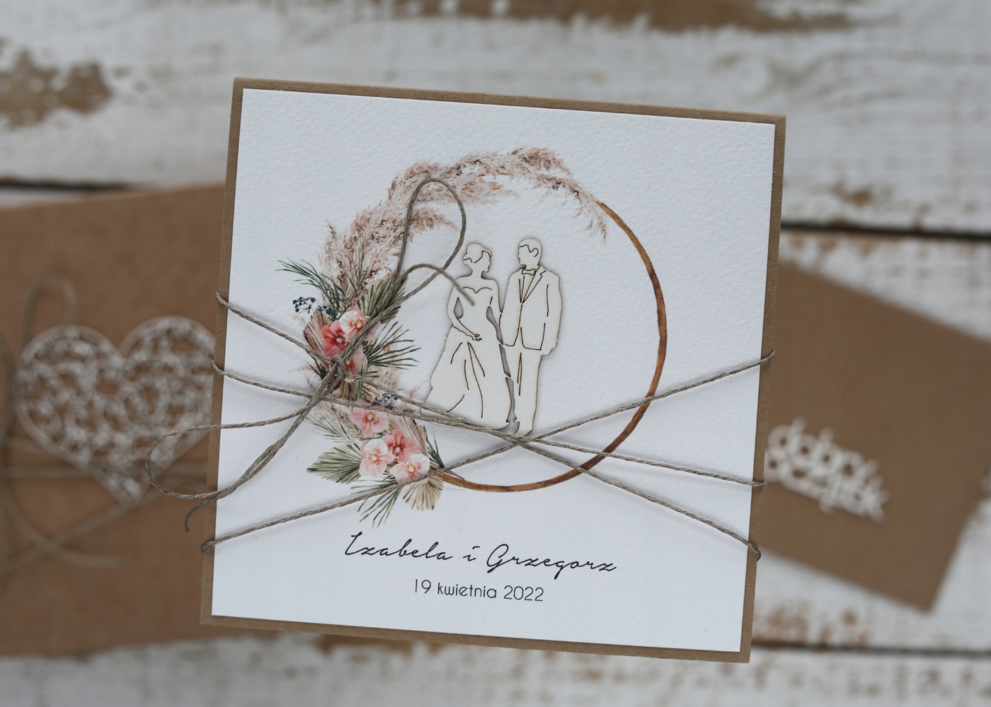 Svatební přání handmade boho s personalizací