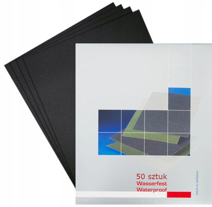 Vodní Brusný Papír List Za Mokra Voděodolný P2000 50 Kusů