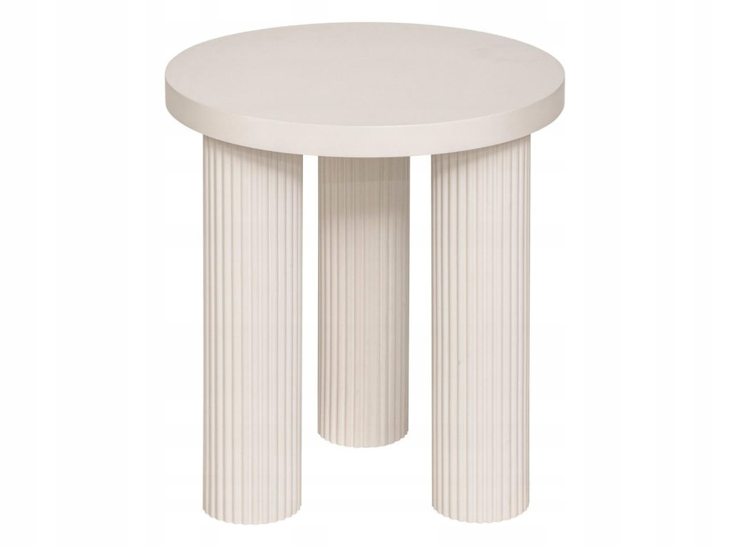 Kulatý konferenční stolek Tella, krémový, Ø 40 cm