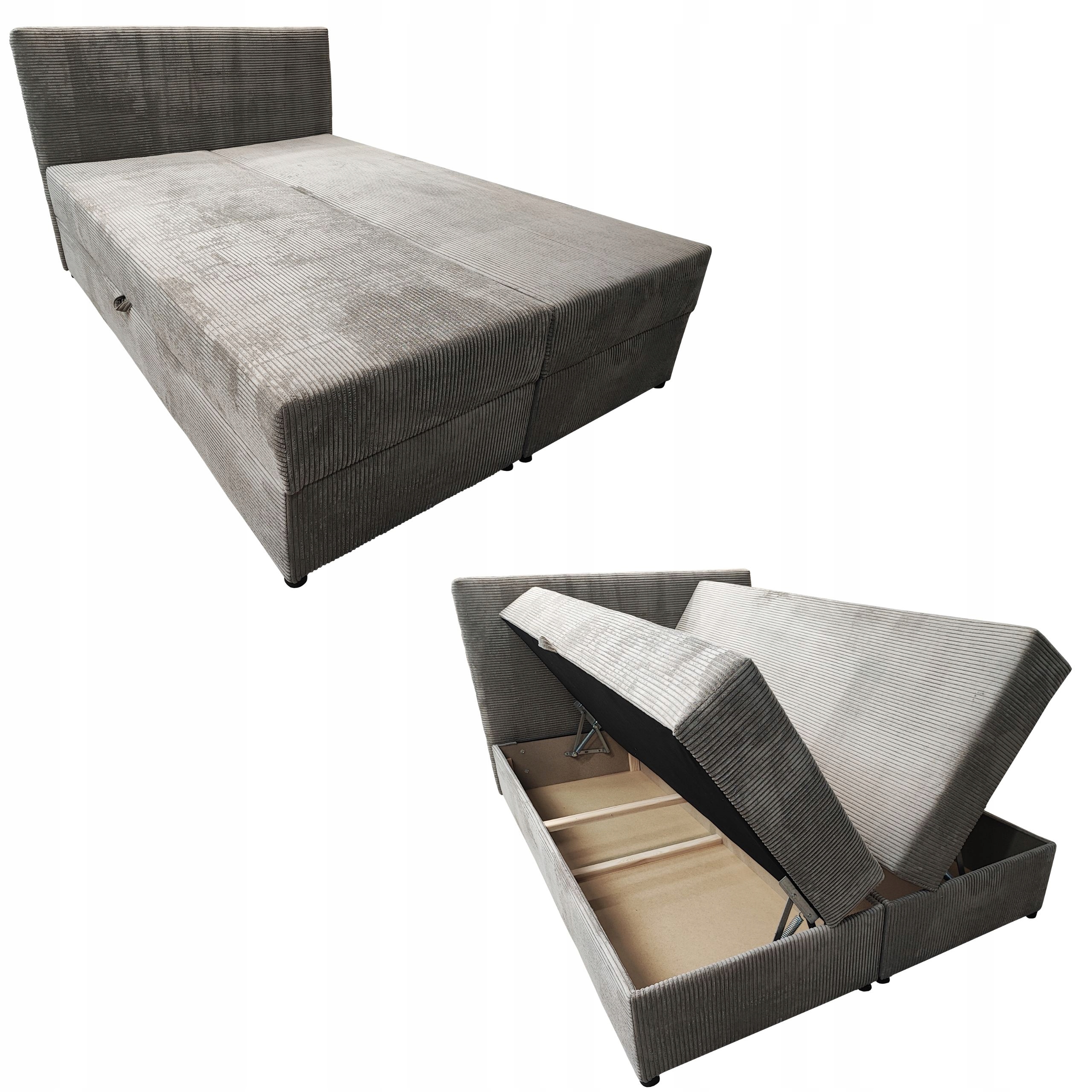 Čalouněná manželská postel Cordia Sztruks 160x200 s úložným prostorem Cappuccino