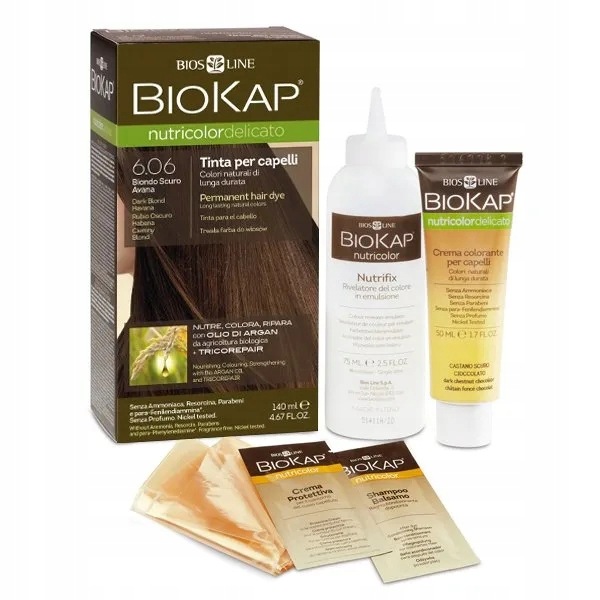 Biokap Nutricolor Delicato, barva na vlasy, 6.06 tmavě blond