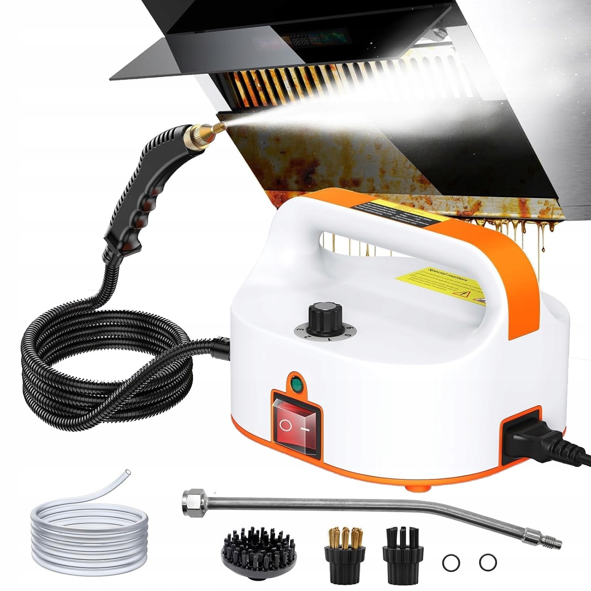 Parownica 2500W Z Akcesoriami Do Czyszczenia Samochodów I Podłóg