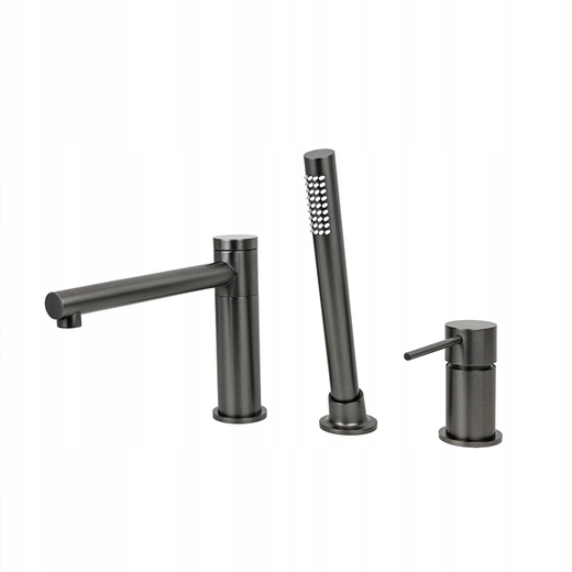 Vaňová batéria 3 otvory Corsan Lugo hlavica výtok Gunmetal Tytan