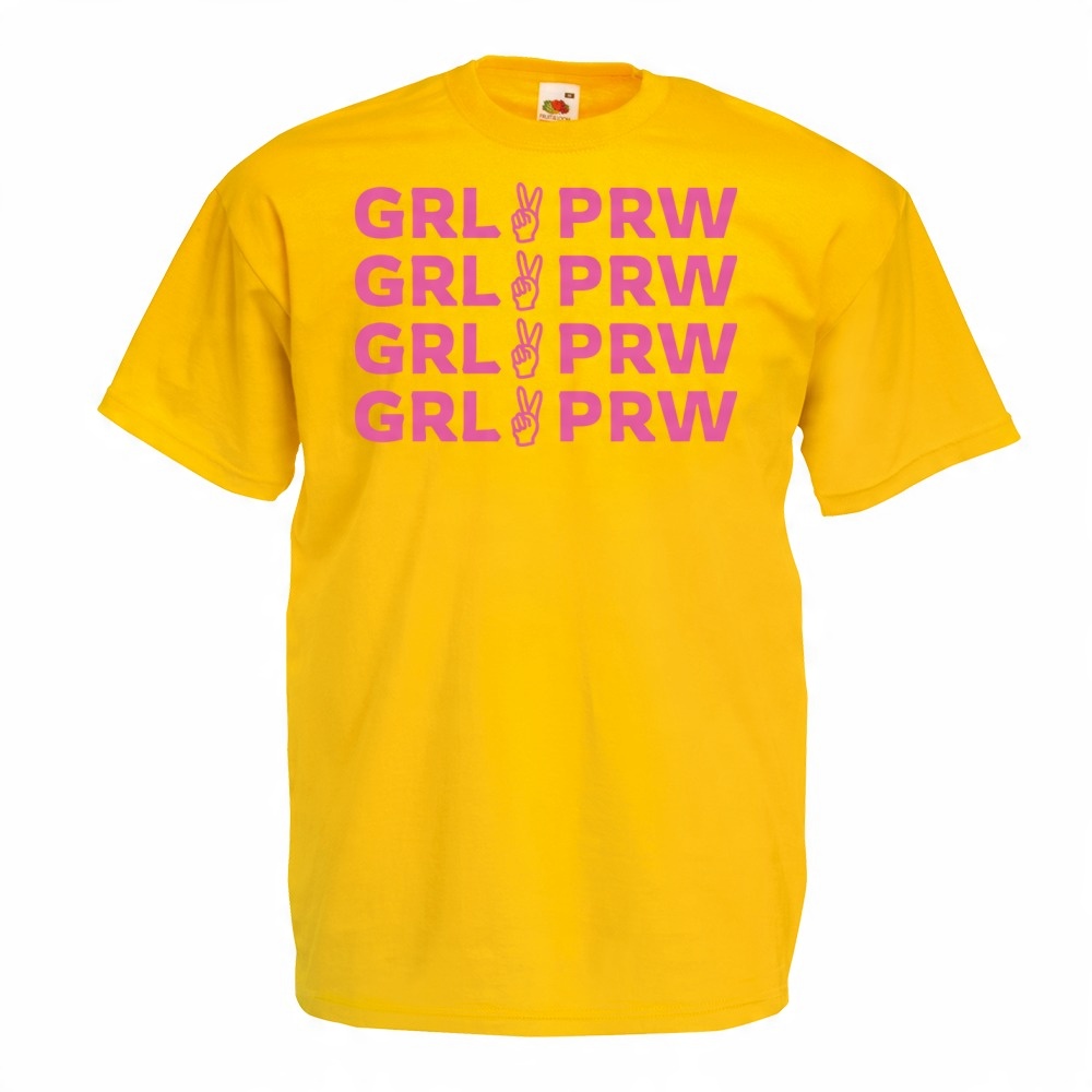 

Koszulka grl pwr girl power feminizm XXL żółta