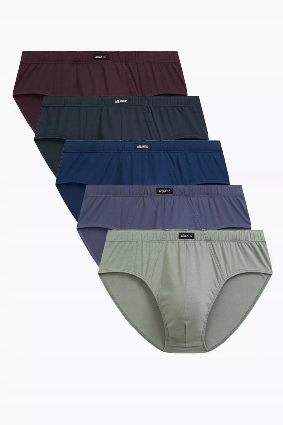 Pánské klasické slipy Atlantic 5SMP-003 Gra/zie/bur/ind/den [Velikost 2XL]