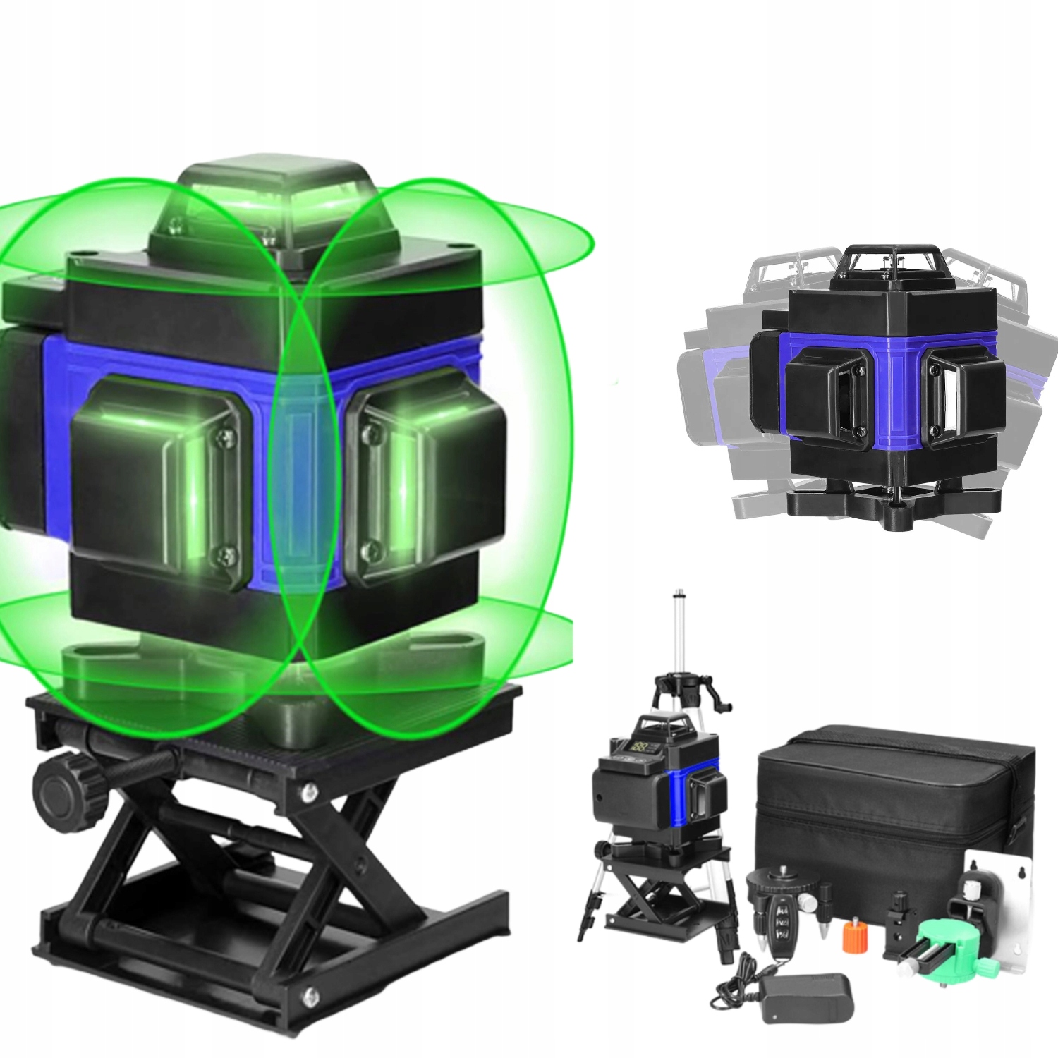 Laserová Vodováha 4D 16 Křížových Linií 360 Laser Sada