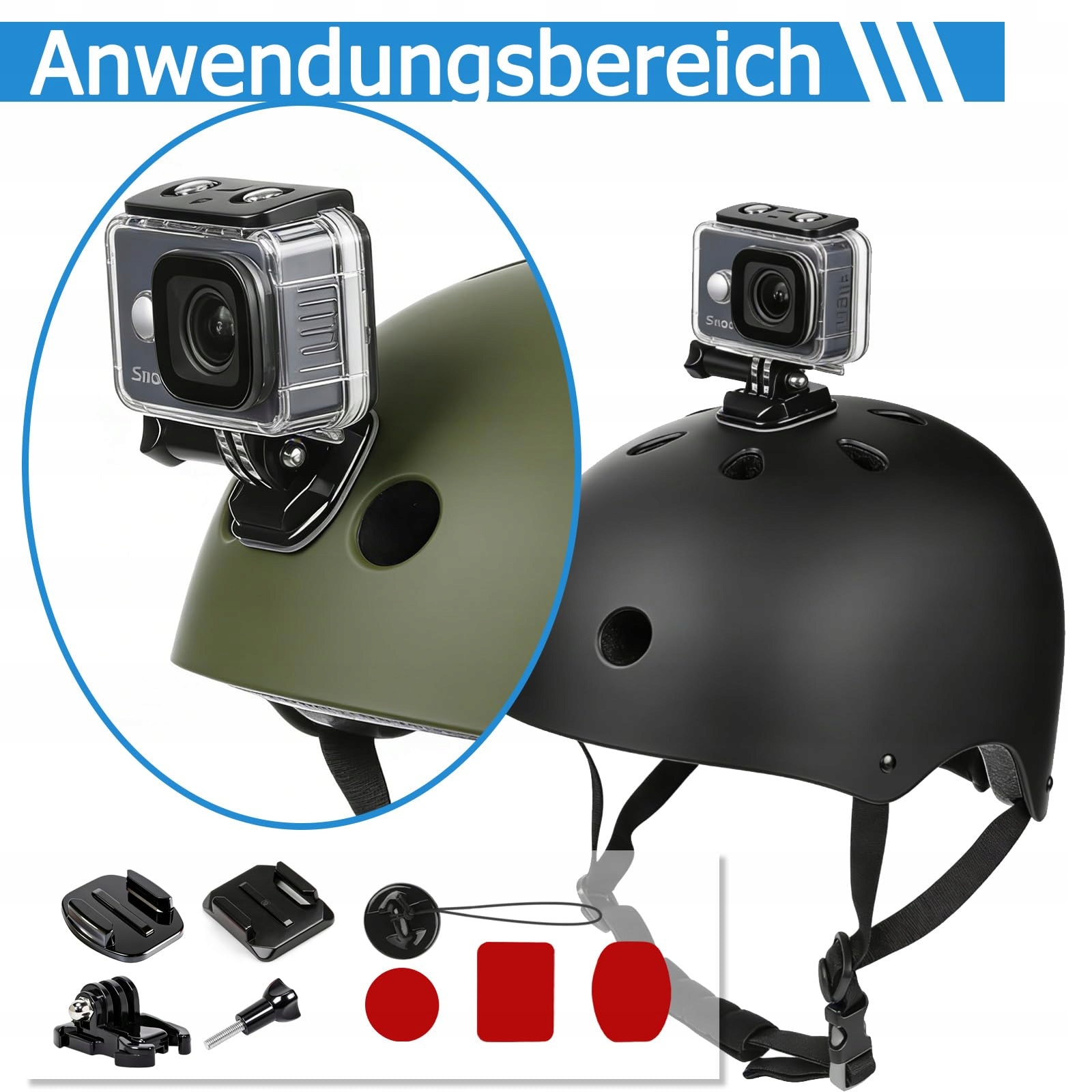 Zestaw 24 Uchwytów Samoprzylepnych Na Kask Do GoPro DJI Insta360 PDKKFF — miniatura 5