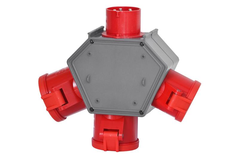 Rozbočka silový konektor 16A/5P gn.16A/5P, 2x32A/5P