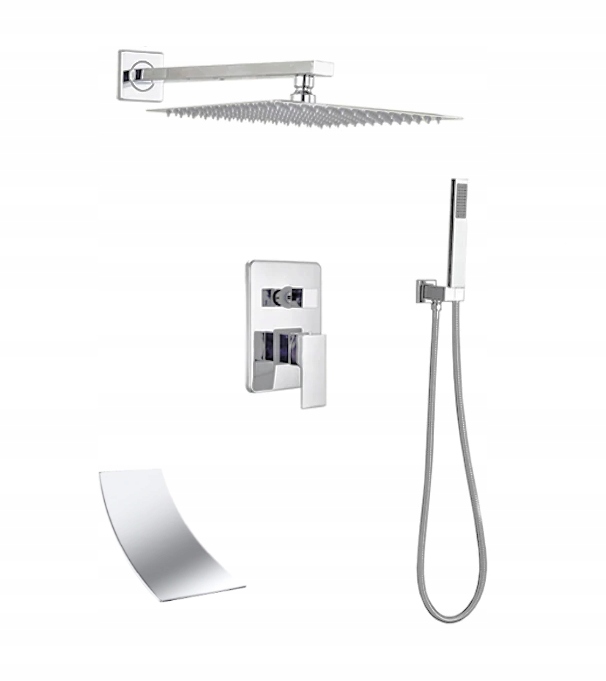 Podomietkový Sprchový Set, Vodopád, Chróm