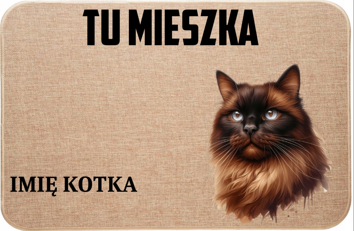 Lněná Vstupní Rohožka S Kočičkou Zde Bydlí Jméno Prémiová Kvalita