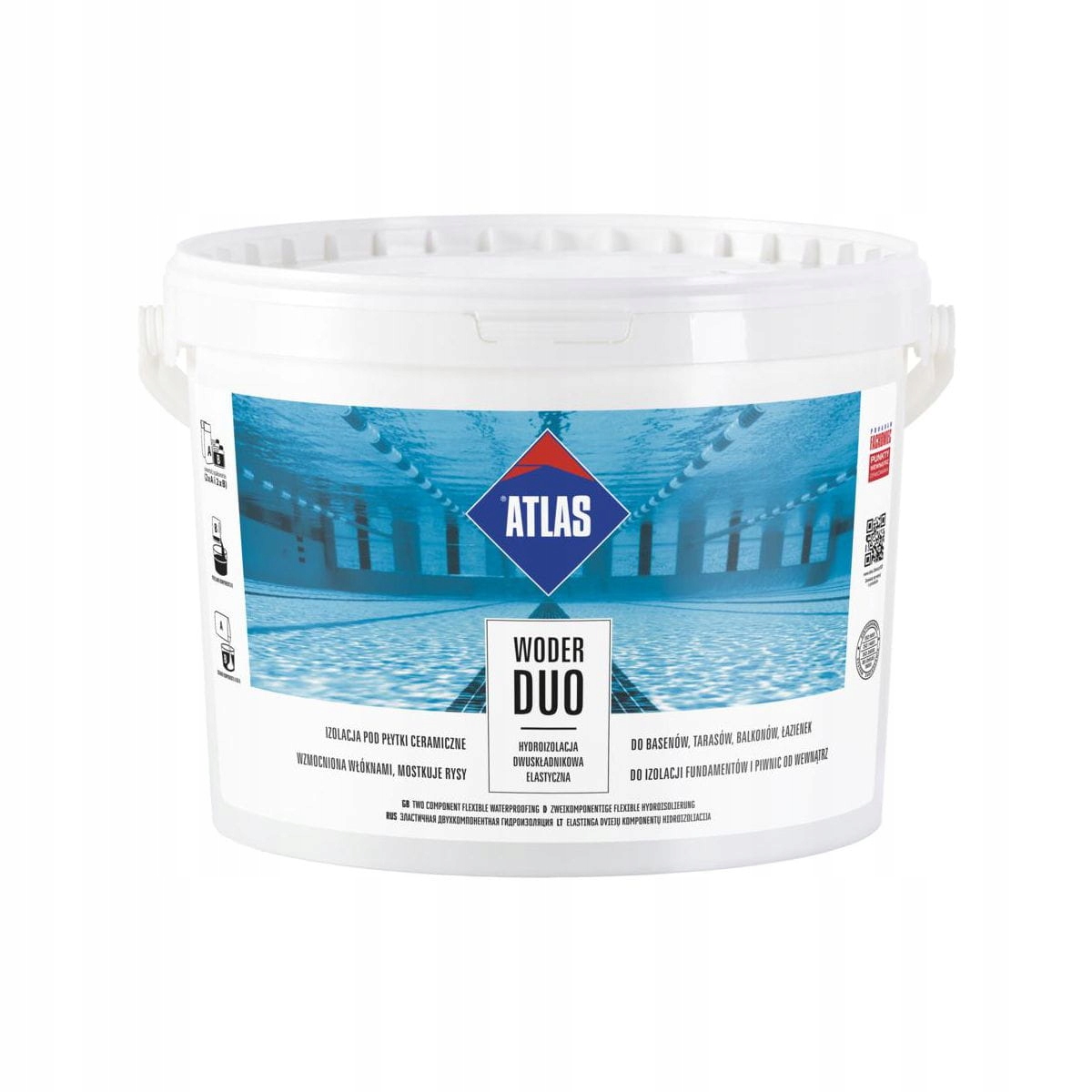 Atlas Woder Duo hydroizolacja( Folia) dwuskładnikowa elastyczna 16 kg