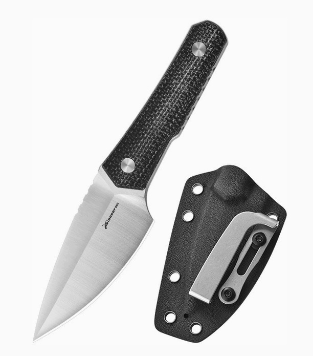 Pevný nůž Survival Pevná hlava Ocel 14C28N typu Neck Knife Pouzdro