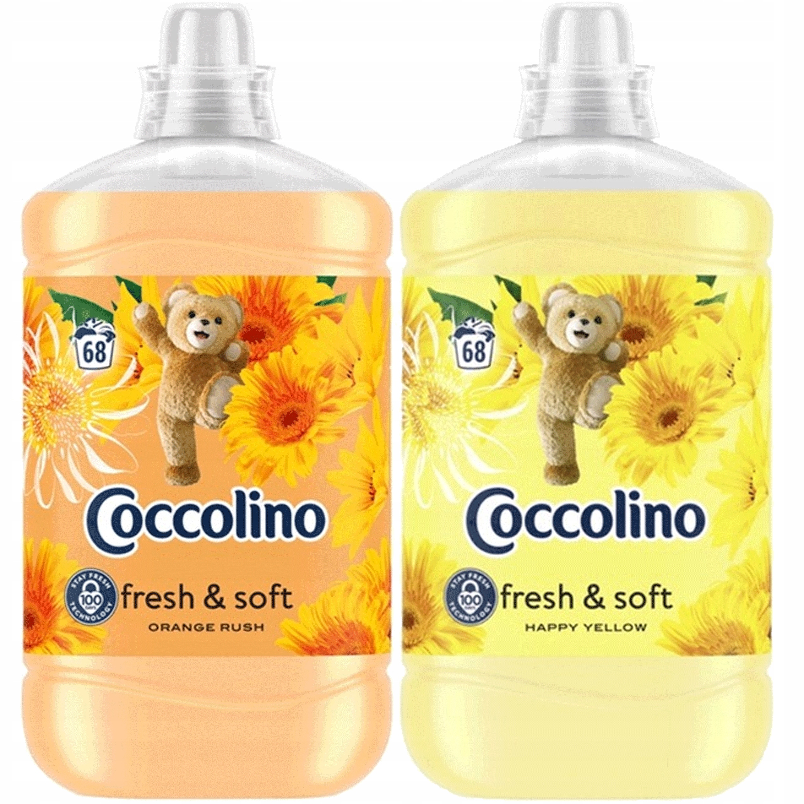 Sada Coccolino Fresh&amp;Soft Silk Lily &amp; Happy Yellow 1,7l x2 MIX 3,4l