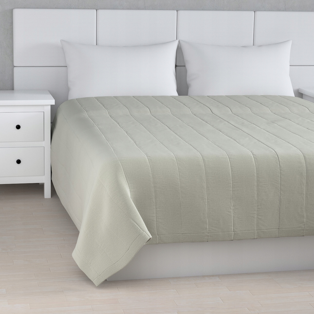 Dekoria Prošívaný přehoz pastelově mátově sametový