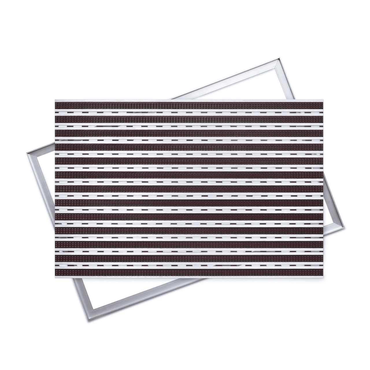 Polentex Aluminiová Stěračka Kartáčová Hnědá: 100x60, 12 mm S Rámečkem